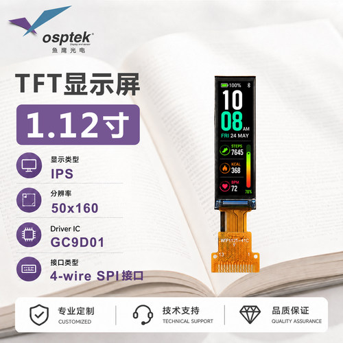 鱼鹰光电1.12寸TFT彩屏50*160