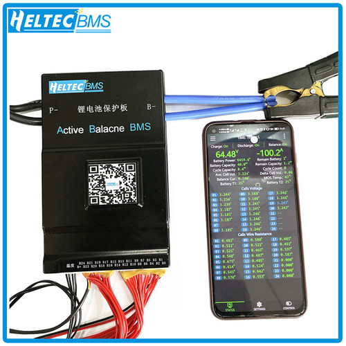 Heltec1A2A主动平衡BMS智能Bms8-24S100A等Lifepo4锂离子Lto电池
