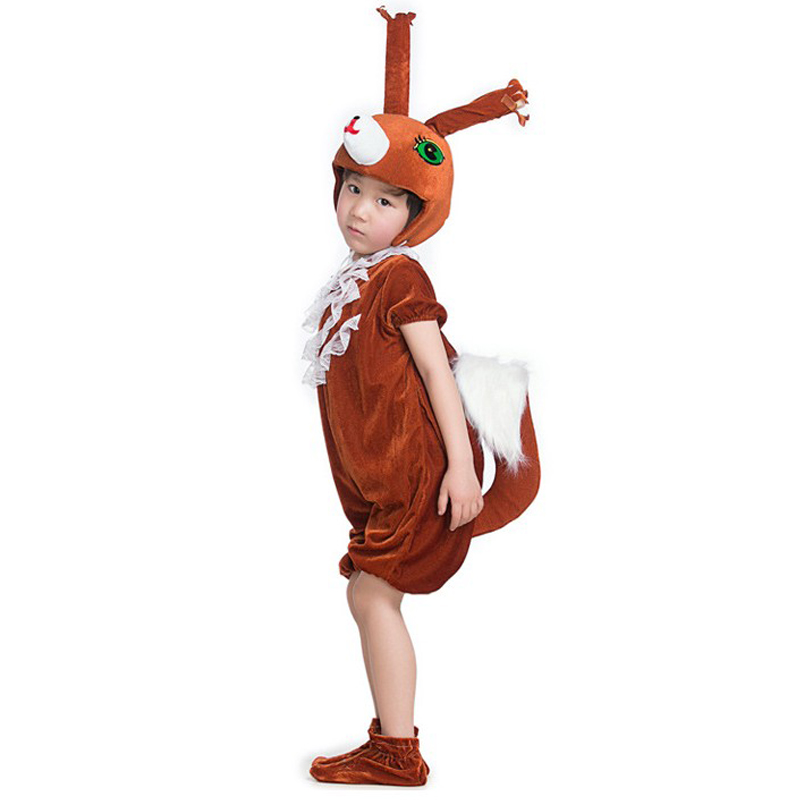 六一班服儿童动物造型服装小动物主题舞会装扮松鼠演出服男女夏季