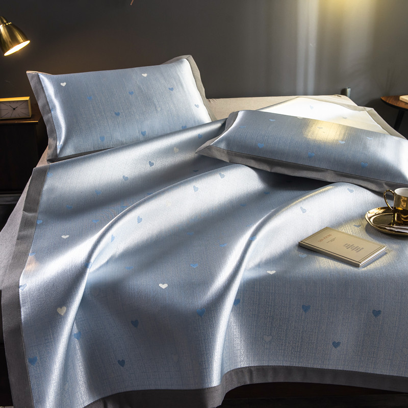 2021夏季凉感冰丝凉席1.8m床1.5米三件套可折叠夏季单人空调席子,床上用品,冰丝席,淘宝优惠券,粉丝福利购,淘宝优惠卷