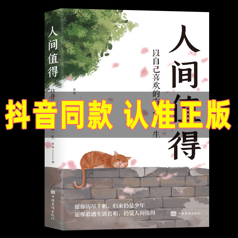 正版 人间值得 以自己喜欢的方式过一生愿你遍历山河 仍觉人间值得这