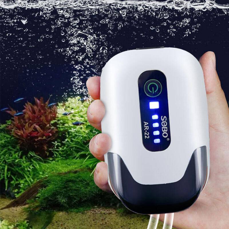sobo松宝鱼缸氧气泵家用交直流锂电池户外钓鱼便携式充电增氧泵