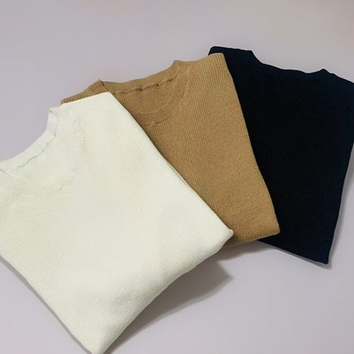 羊毛套头圆领打底弹力针织毛衣