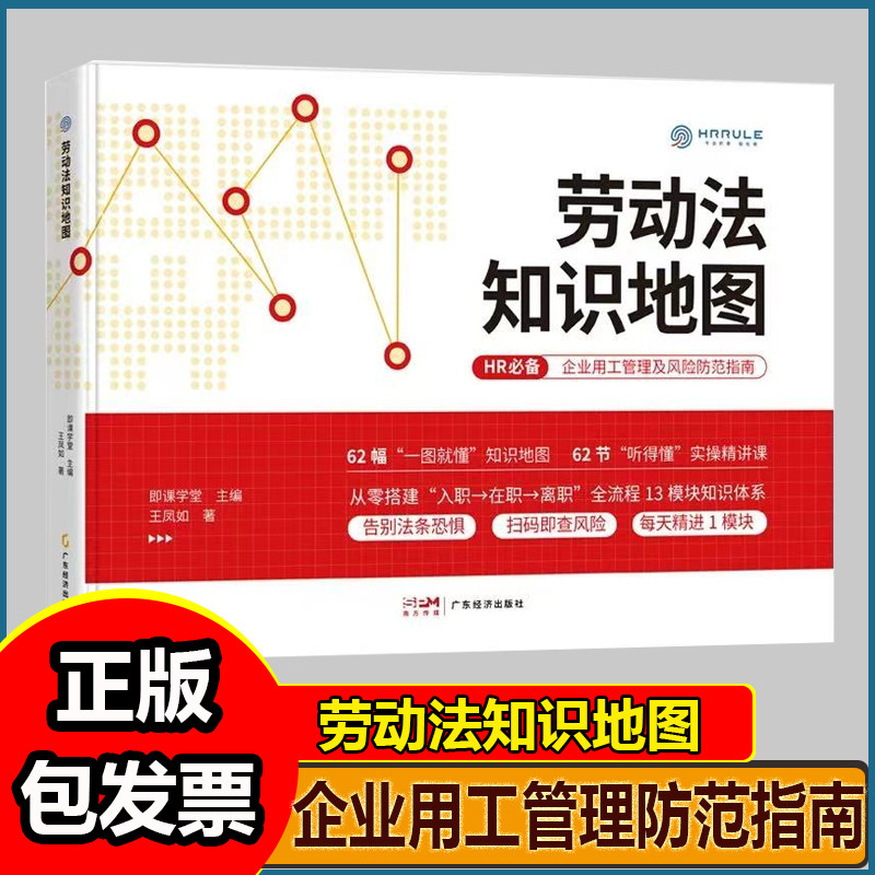 劳动法知识地图 人力资源HR必备查阅手册 劳动法合规 用工风险 思维导图 劳动争议 入职 离职 企业管理 62张思维导图搭配62个视频