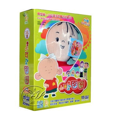 正版 经典卡通 大耳朵图图 礼品装送公仔78集15DVD卡通片