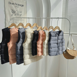 2025新款洋气儿童羽绒马甲男童羽绒背心女童内胆秋冬内穿坎肩童装