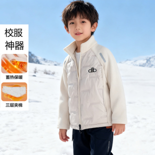 童装男女童轻薄羽绒棉服2025冬装新款中大儿童内胆外套校服神器