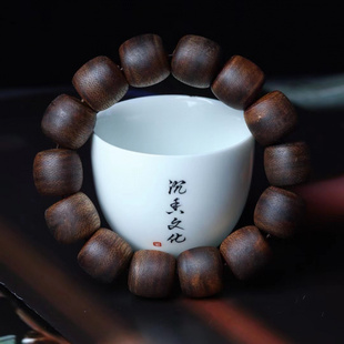 柬埔寨金丝奇楠沉香手串沉水级老料木质佛珠清甜念珠男女文玩手链