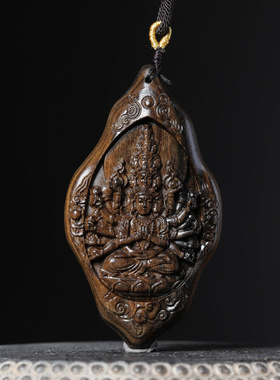 工厂店批发沉香木雕随型虫漏千手