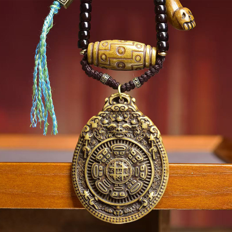 天然椰壳桶珠项链可调节藏传回流