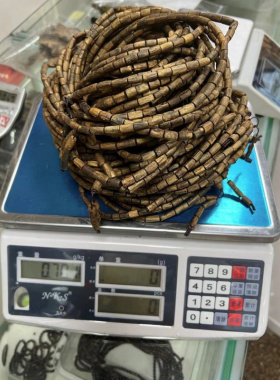 老白奇楠桶珠手串6*7随型男女款