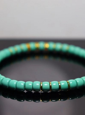 藏式湖北十堰绿松石雕刻高瓷直切