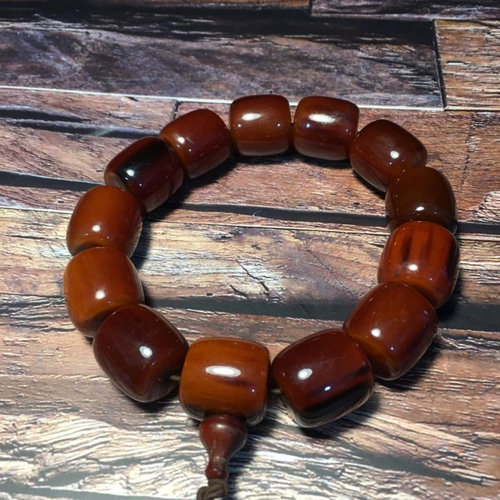 藏式牛角桶珠手串古玩杂项收藏手