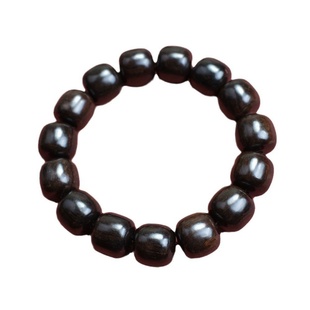 黑檀木手串文玩天然乌木紫光檀男女情侣饰品黑珍珠手链雷击木念珠