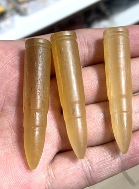 藏式天然西域羚羊角雕刻子弹头吊