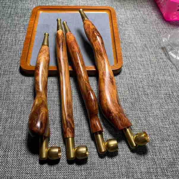 海南黄花梨烟嘴烟斗精品海黄随行原木过滤烟斗花梨工艺摆件把件
