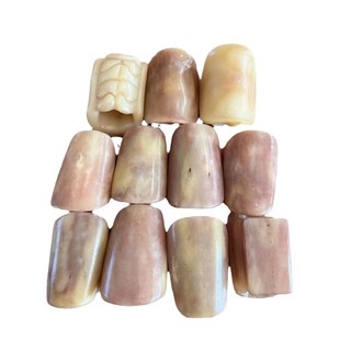 驼骨原色把件陨铁纹紫血料血料润料DIY饰品工艺品雕刻手把件批发