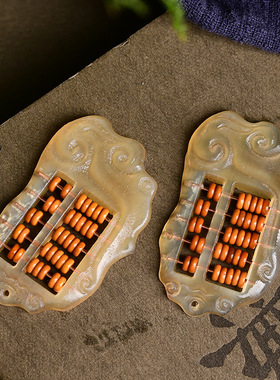 藏式羊角如意算盘吊坠 DIY文玩佛珠手串项链 DM460