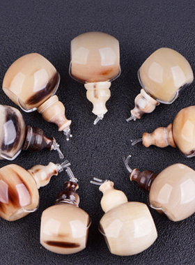 藏式藏式天然牦牛角三通佛头佛塔