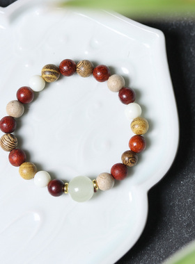 民族风多宝珠竹节六字箴言月光石