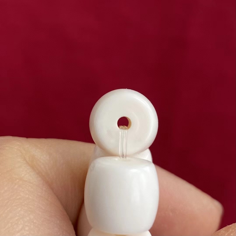 驼骨瓷白老形珠直切珠猪牙珠多圈