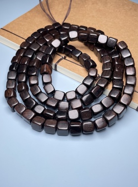 东非紫光檀黑黄檀木方糖方块佛珠