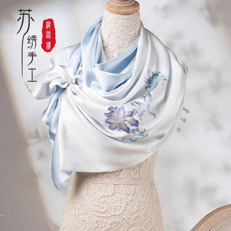 织锦楼四季女丝巾买就送礼盒