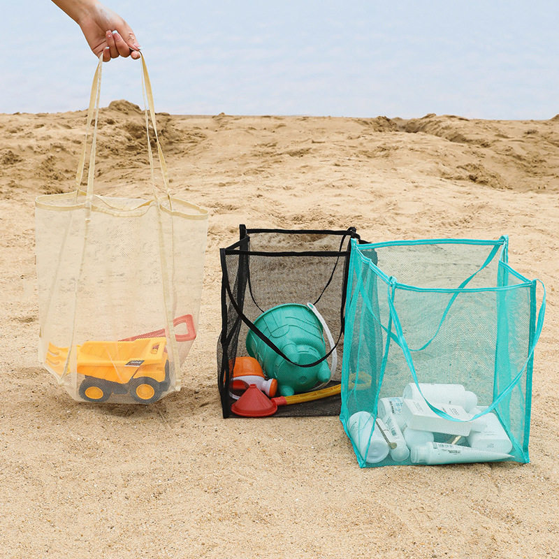 儿童沙滩玩具收纳袋透明网纱单肩包游泳大容量购物户外沙滩包,收纳整理,其他收纳袋,淘宝优惠券,粉丝福利购,淘宝优惠卷