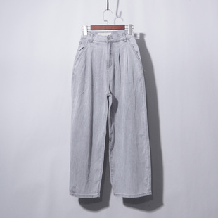 浅灰天丝直筒穿出高挑比例！夏季薄款天丝棉阔腿牛仔裤女直筒百搭