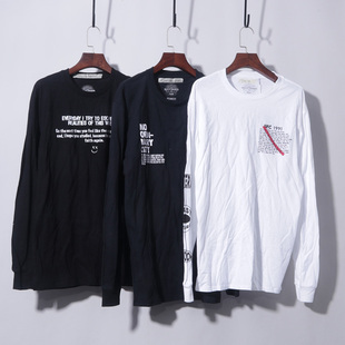 男装 圆领秋衣长袖T恤纯棉春秋款卫衣圆领白色内搭打底衫男