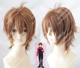 冰上的尤里 cosplay假发 YURI on ICE 中国选手 季光虹 棕色短发
