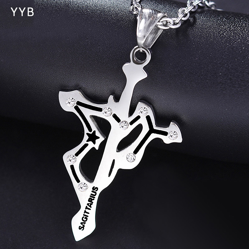 Zodiac Men's Cross Necklace Korean Edition personality Metrosexual Pendant Pendants Schoolboy Pendantin the Accessories/Fashion Jewelry, Necklace  category - from Buy2taobao.com to provide professional Taobao agent buy service