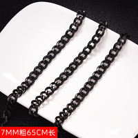 Hip-hop necklace for men, European and American street style, individualistic Korean style, simple student hip-hop dance girls, stainless steel chain thumbnail 6