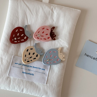 新款可爱水果醋酸发夹时尚百搭甜美少女趣味侧边夹鸭嘴夹发卡发饰