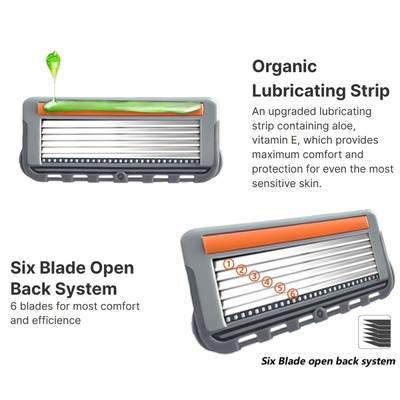 手动剃须刀六层替换刀头男士刮胡