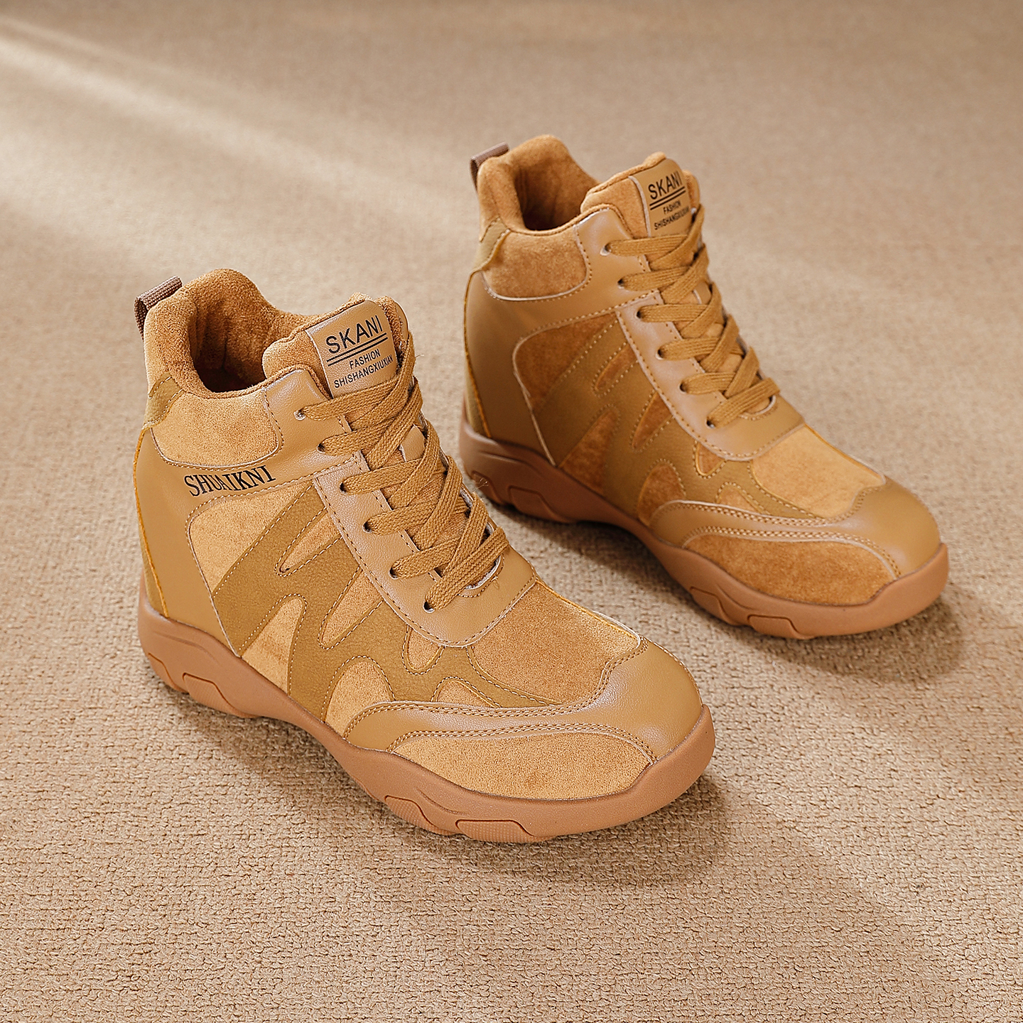 9CM香港正品复古德训鞋女2025秋冬新款软底休闲运动鞋内增高女鞋