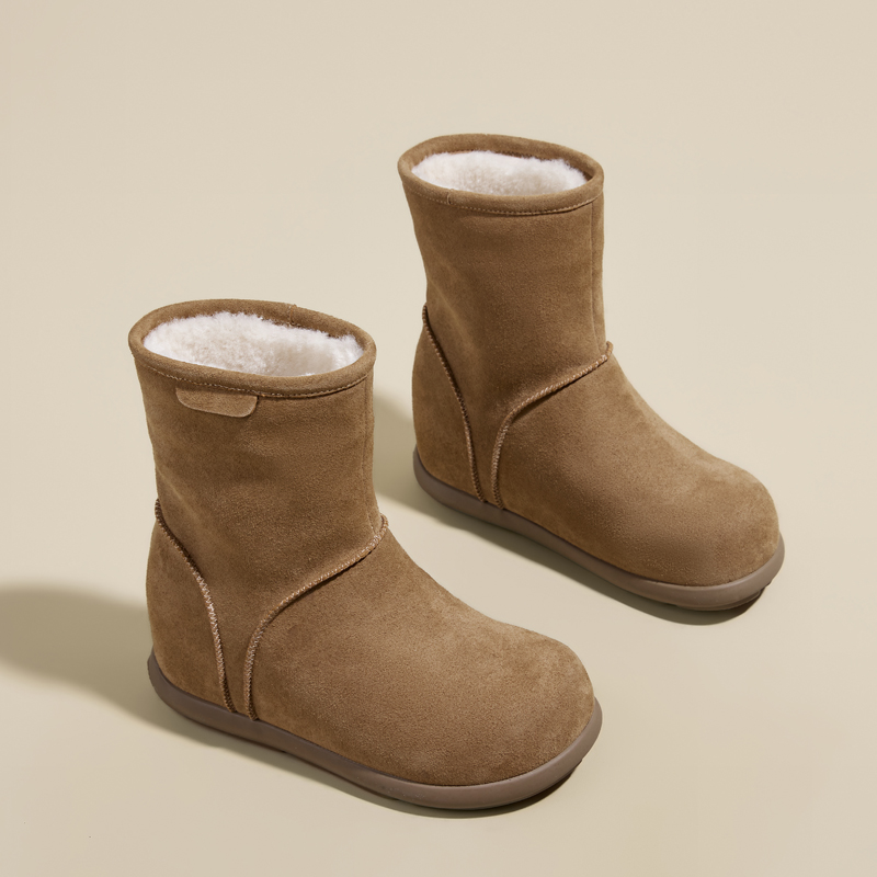 9CM香港正品内增高雪地靴女2025冬季新款厚底松糕加绒保暖女棉鞋