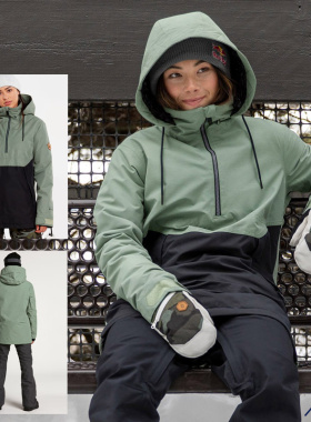 大连极速 2021新品 Volcom女款成人单板滑雪服套头衫防水GORE-TEX