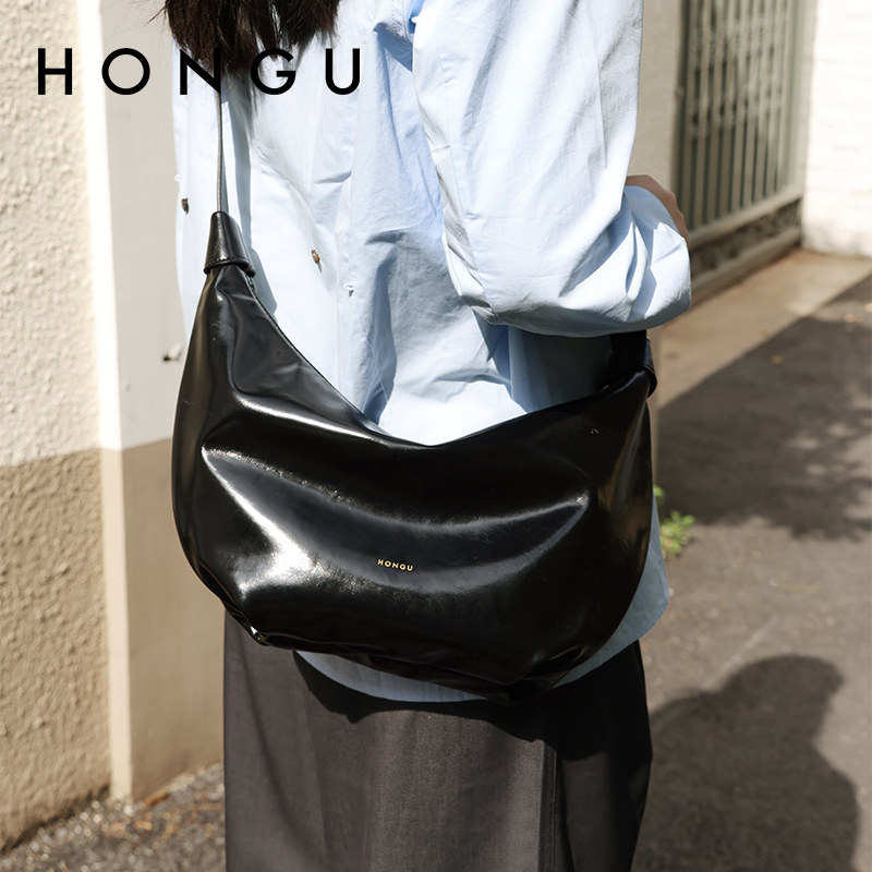 红谷包包女新款质感真皮单肩腋下包女款百搭通勤斜挎包休闲女士包