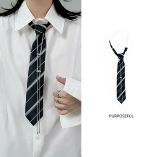 purposeful诠度 原创超帅链条领带免打套头学院风
