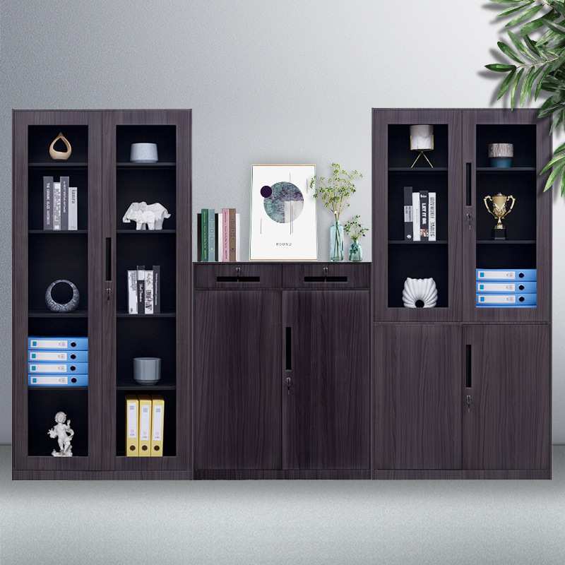 钢制转印木纹文件柜铁皮家用资料办公室收纳柜档案凭证储物书柜