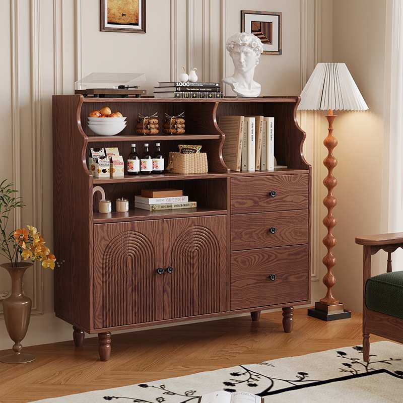 中古风全实木餐边柜客厅玄关柜茶水柜家用靠墙一体复古边柜储物柜,3C数码配件,USB灯,淘宝优惠券,粉丝福利购,淘宝优惠卷