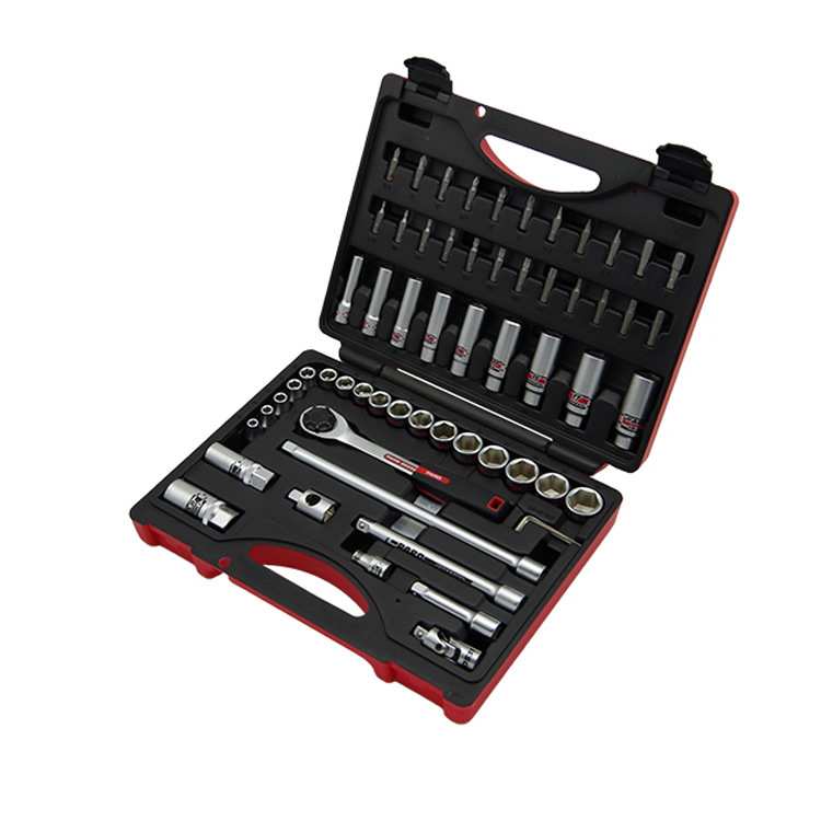 PARD 62pcs 3/8 棘轮扳手 套筒 组合套装 转接头 延长杆 万向接头