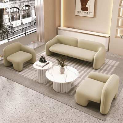 办公室沙发小型简约商务洽谈等候小户型双人会客厅商用休息区接待