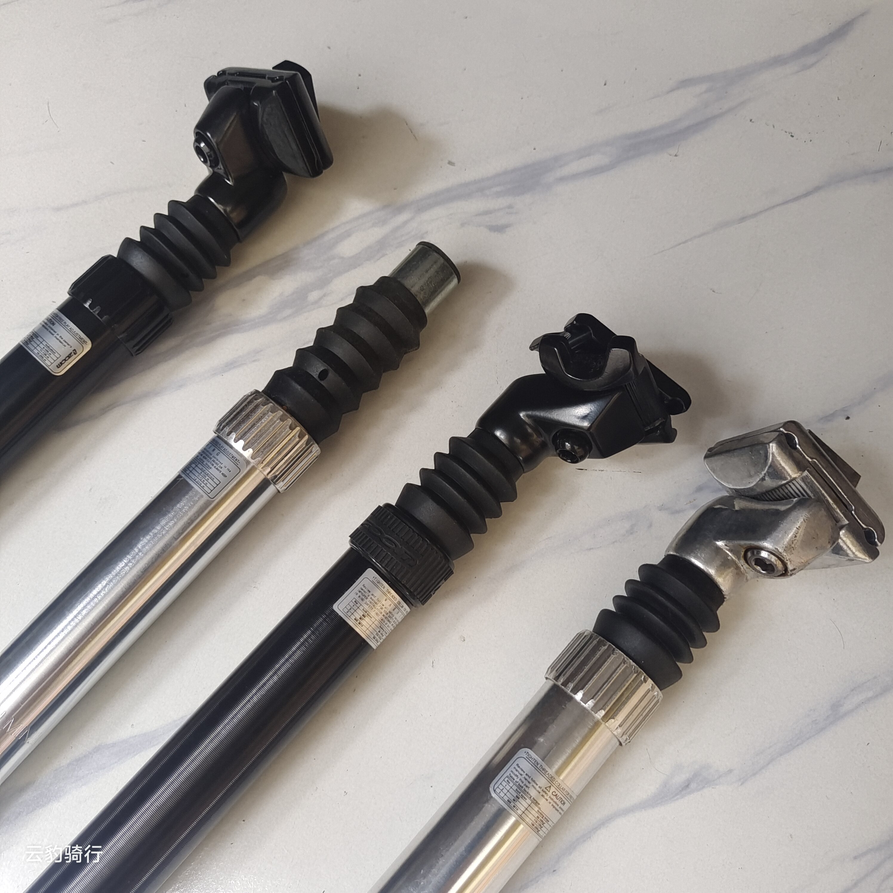 自行车座管30.9口径弹簧坐管座杆鞍管 山地车30.9mm避震长300/350