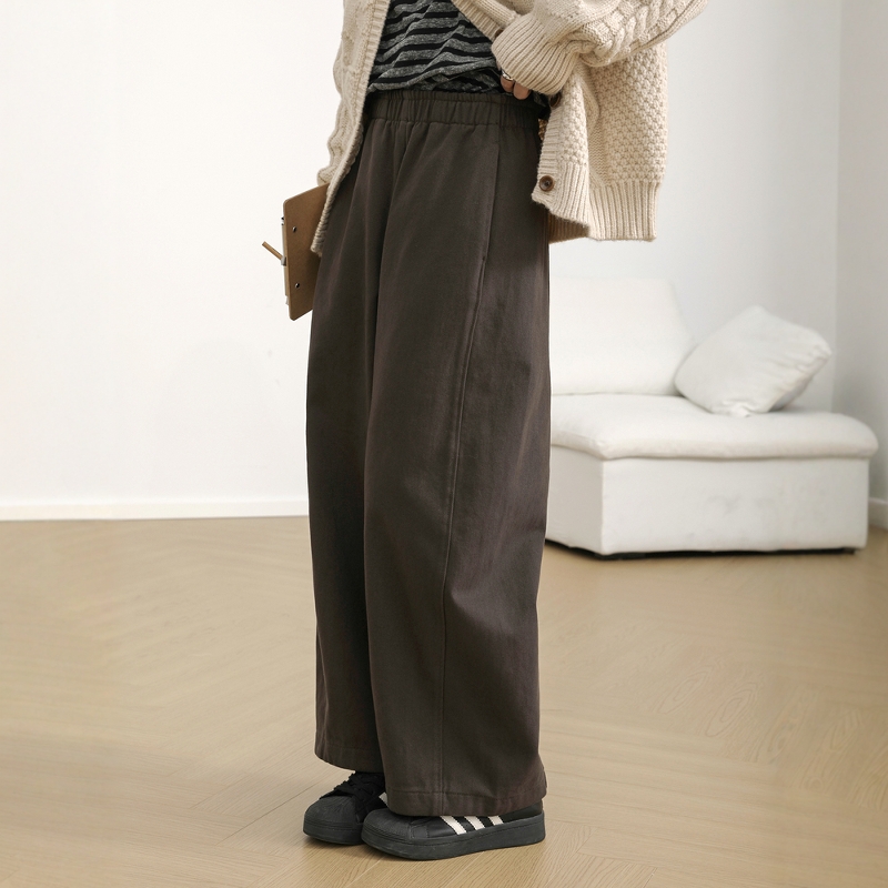 2025秋冬新品纯棉高腰抓绒休闲裤