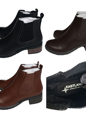 2022冬季新款中跟方跟女靴子外贸黑棕色37一44码短筒切尔西靴