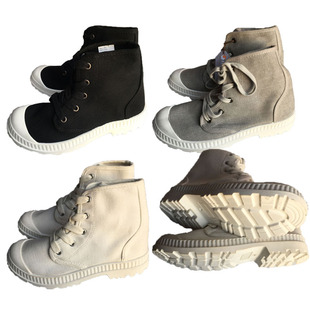 2023春秋亲口平底低跟高邦布鞋女外贸系带黑白色青年时尚休闲潮