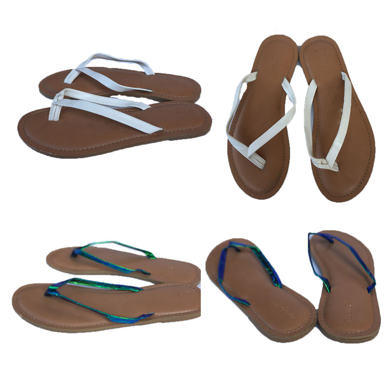 2022夏季平底人字拖女童鞋外贸低跟绿色白色31-39码沙滩亲子户外