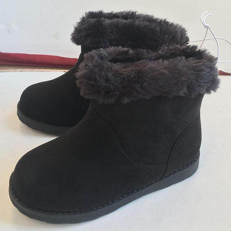 2024新款外贸冬季加绒厚毛雪地靴英伦风中筒靴棉鞋女靴25 31码